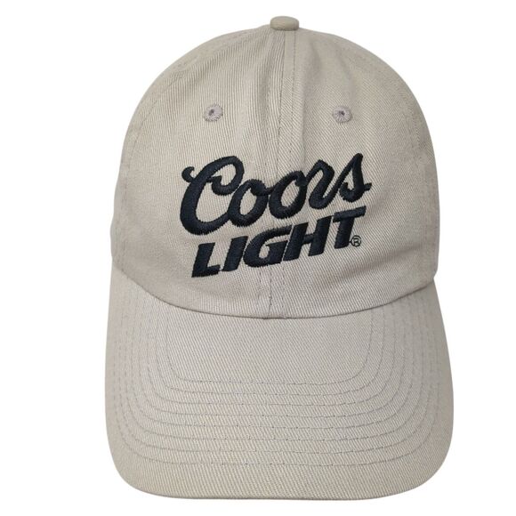 Coors Light Snapback Hat Tan One Size Adjustable Embroidered Logo Masters - Picture 1 of 8